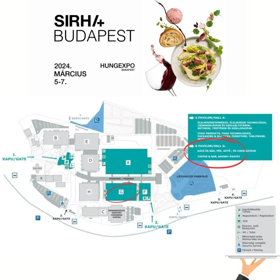 SIRHA Budapest 2024 kiállítás térkép FagyiShop blog
