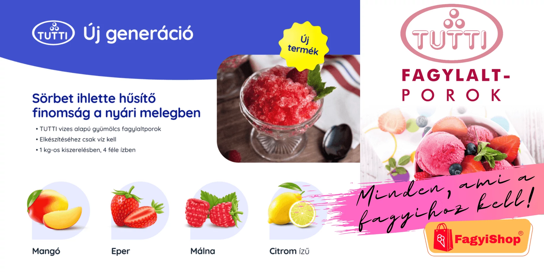 TUTTI VÍTES fagylaltporok