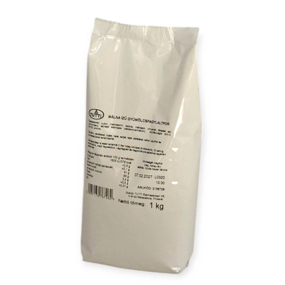 TUTTI Vizes Málna fagylaltpor 1 kg/cs