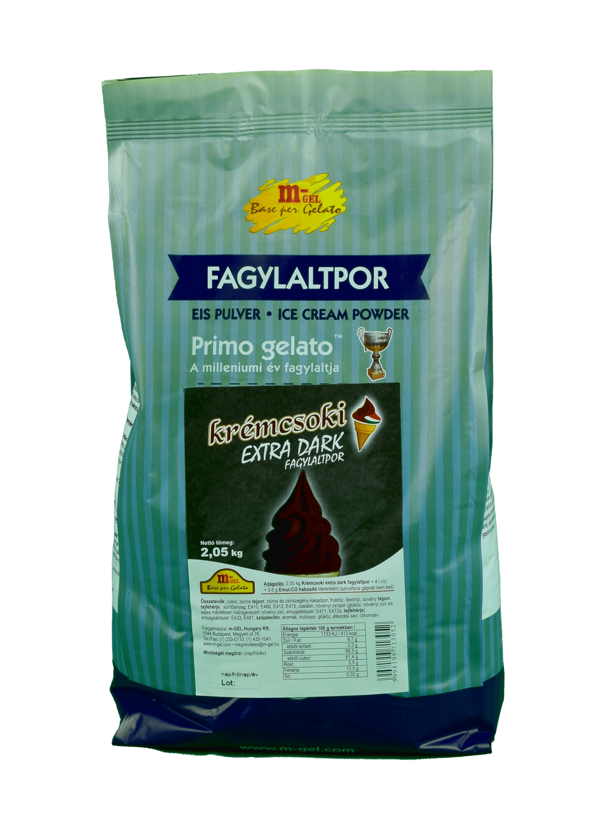 m-GEL Extra Dark csokoládé fagylaltpor 2,05 kg/cs